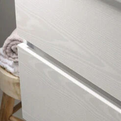 Arche Mobile Bagno Moderno Sospeso 80 Cm Bianco 2 Cassetti Lavabo E Lampada -Villeroyit Negozio 26119694 3