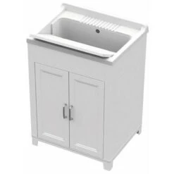 MONGARDI - MOBILE LAVATOIO IN RESINA CON LAVELLO 60X50X84 E ASSE