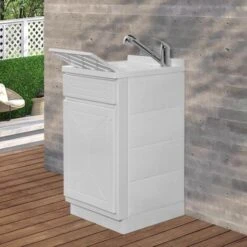 Villeroyit Negozio 5 Mobile Lavatoio In Kit Bianco 45x50 Cm Completo Di Asse Lavapanni