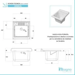 Mobile Lavatoio In Kit Bianco 45x50 Cm Completo Di Asse Lavapanni -Villeroyit Negozio 26630978 5