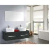 SIMBA Mobile Bagno Modello NUOVO CARDELLINO Nero Con Doppio Lavabo 150cm
