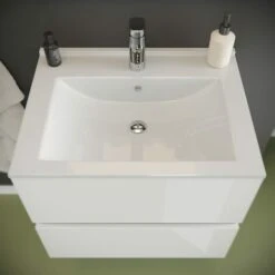 MOBILE BAGNO SOSPESO CON LAVABO 60CM E CASSETTI BIANCO LUCIDO BENACO 9 MOBILE BAGNO SOSPESO CON LAVABO 60CM E CASSETTI BIANCO LUCIDO BENACO -Villeroyit Negozio 28284454 3