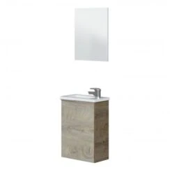 Mobile Bagno Sospeso 40 Cm Rovere Con Specchio E Lavabo Rovere Chiaro - 40 Cm - Standard -Villeroyit Negozio 28285339 4