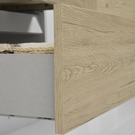 Mobile Bagno Sospeso 90 Cm Duble Rovere Africa Completo Di Lavabo E Specchio 5 Mobile Bagno Sospeso 90 Cm Duble Rovere Africa Completo Di Lavabo E Specchio - immagine 3