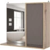 Homcom Armadietto Pensile Per Bagno Con Anta A Specchio Grigio E Rovere 1 Homcom Armadietto Pensile Per Bagno Con Anta A Specchio Grigio E Rovere -Villeroyit Negozio 28946842 1