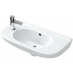 Villeroyit Negozio 3 Villeroy & Boch O.novo - Lavamani Compact, 500x250 Mm, Con Troppopieno, Con Il Foro Per Miscelatore A Sinistra, Bianco Alpino 53615401