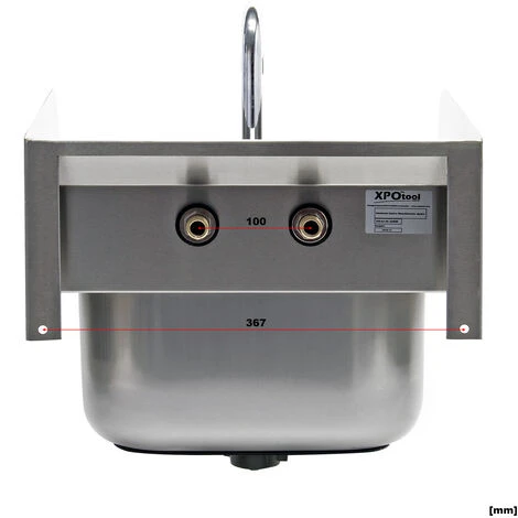 XPOtool Lavello Professionale Quadrato Acciaio Inox Lavamani Per Ristorante Bar 6 XPOtool Lavello Professionale Quadrato Acciaio Inox Lavamani Per Ristorante Bar - immagine 4