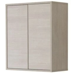 Pensile Bagno 60 Cm Sospeso Linea Way Rovere Chiaro 2 Ante Apertura Push