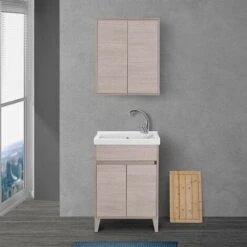 Pensile Bagno 60 Cm Sospeso Linea Way Rovere Chiaro 2 Ante Apertura Push -Villeroyit Negozio 30506133 4