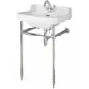 Hudson Reed Old London Lavabo A Consolle Per Bagni - Design Tradizionale Con Struttura Di Supporto In Ottone - Ceramica Bianca Glassata - 1 X Foro Per La Rubinetteria - 835 X 500 X 350mm -Villeroyit Negozio 3118783 1