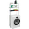 Relaxdays Mobile Per Lavatrice In Metallo, 3 Scaffali Per Bagno O Lavanderia, Sopra WC HxLxP 162,5x67x30 Cm, Argento -Villeroyit Negozio 31803775 1