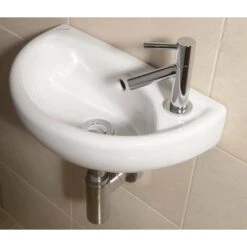 Aqualine Small - Lavamani Oval, 395x233 Mm, Con 1 Foro Per Miscelatore A Dx, Bianco TP040 -Villeroyit Negozio 31818919 3