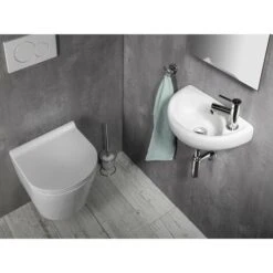 Aqualine Small - Lavamani Oval, 395x233 Mm, Con 1 Foro Per Miscelatore A Dx, Bianco TP040 -Villeroyit Negozio 31818919 4