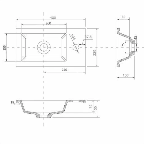 Aqualine Sanitari In Ceramica - Lavamani 400x220 Mm, Bianco LM420 4 Aqualine Sanitari In Ceramica - Lavamani 400x220 Mm, Bianco LM420 - immagine 2