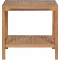 Nova Mobile Per Lavabo In Legno Massello Di Teak E Acciaio Mobile Bagno Vari Dimensioni Dimensioni : 74 X 45 X 75 Cm -Villeroyit Negozio 32201583 3