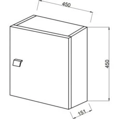 PENSILE CUBO 45CM CON ANTA E RIPIANO QUERCIA BIANCO FACILE -Villeroyit Negozio 32809152 4