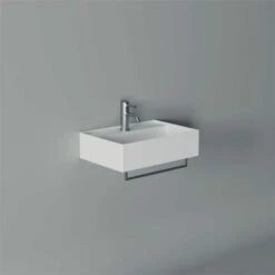 Ceramica Alice Lavabo Hide Sospeso Cm. 50x35 Rettangolare In Ceramica Bianco