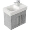 Mobile Bagno Con Lavabo Geberit ICON XS 53cm A Destra SoftClose Grigio Cemento -Villeroyit Negozio 34589540 1