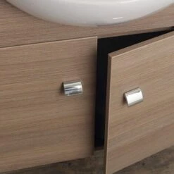 COMPOSIZIONE SOSPESA IN QUERCIA NATURALE COMPLETA DI LAVABO, SPECCHIO E LUCE -Villeroyit Negozio 3680823 3