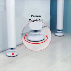 Scaffale Bagno Lavatrice 155x65x25 3 Ripiani Mobile Appoggio Bianco Salvaspazio -Villeroyit Negozio 36851870 2