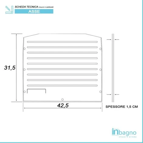 Asse Di Lavaggio In Pvc Bianco Per Vasca Lavatoio In Resina 50x50 4 Asse Di Lavaggio In Pvc Bianco Per Vasca Lavatoio In Resina 50x50 - immagine 2