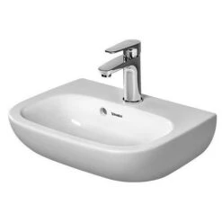 Duravit Lavamani D-CODE Con Troppopieno, Piattaforma Per Rubinetteria, 450 X 340 Mm Bianco