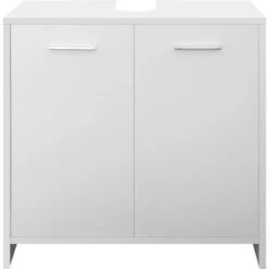 Mobile Base Lavandino Armadietto 58x60x33cm Con 2 Porte Sottolavabo Da Bagno