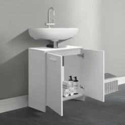 Mobile Base Lavandino Armadietto 58x60x33cm Con 2 Porte Sottolavabo Da Bagno -Villeroyit Negozio 39840070 3