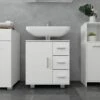 Armadietto Sottolavabo Mobile Bagno 3 Cassetti E Anta 60x60,8x33 Cm MDF Bianco -Villeroyit Negozio 40468064 1
