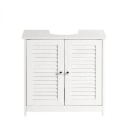 Mobiletto Bagno Cassettiera Bagno Armadietto Bagno Mobile Sottolavabo Per Bagno Bianco FRG237-II-W SoBuy