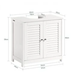 Mobiletto Bagno Cassettiera Bagno Armadietto Bagno Mobile Sottolavabo Per Bagno Bianco FRG237-II-W SoBuy -Villeroyit Negozio 41821926 3