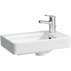 Lavamani LAUFEN PRO S 480 X 280 Mm, Asimmetrico Destro Con Troppopieno, Senza Foro Rubinetto Bianco LAUFEN