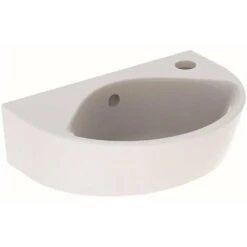 Lavamani Geberit Renova, Compatto, Bianco, 36x14,8x25cm, Foro Rubinetto A Destra