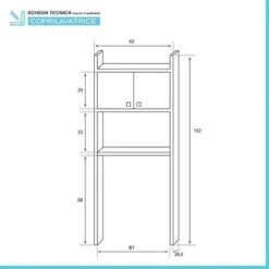 Mobile Sopra Lavatrice In Pvc Bianco In Kit Di Montaggio -Villeroyit Negozio 44077668 4