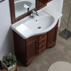 MOBILE ARREDO BAGNO IN ARTE POVERA DA 85 CM CON PENSILE -Villeroyit Negozio 4491019 4