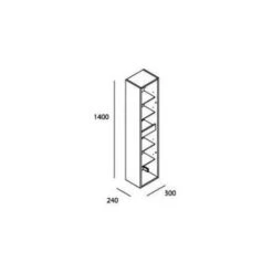 Colonna Bagno Sospesa In Legno Grigio Opaco Grigio Opaco -Villeroyit Negozio 4550487 3