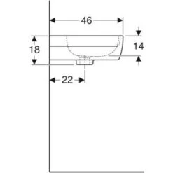 GEBERIT - FANTASIA LAVABO ASIMMETRICO 65 CM. CON RIPIANO D'APPOGGIO A SINISTRA BIANCO 500.879.00.1 -Villeroyit Negozio 46236863 5