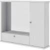 Mobile Bagno Bianco Frassinato Con Specchio E Luce, -Villeroyit Negozio 47293193 1