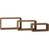 Rebecca Mobili Set 3 Mensole Parete Rettangolari Legno Scuro Design 24x41x9 -Villeroyit Negozio 50410305 1