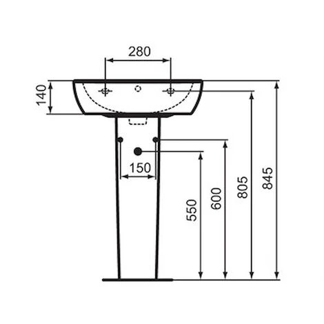 IDEAL STANDARD Gemma2 Lavabo 1 Foro 55x45 Codice Prod: J521301 4 IDEAL STANDARD Gemma2 Lavabo 1 Foro 55x45 Codice Prod: J521301 - immagine 2