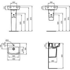 IDEAL STANDARD Gemma2 Lavamani 1 Foro 40x36 Codice Prod: J521901 -Villeroyit Negozio 51066497 2