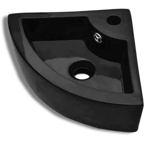 Lavandino Con Troppopieno 45x32x12,5 Cm Nero 4 Lavandino Con Troppopieno 45x32x12,5 Cm Nero - immagine 2