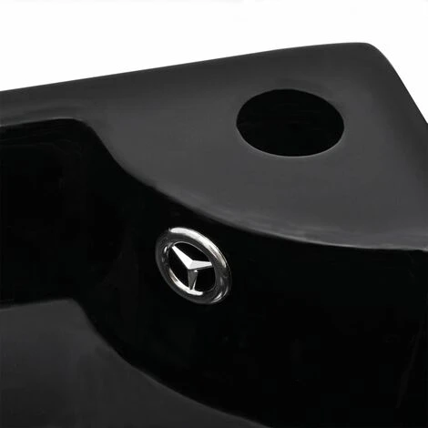 Lavandino Con Troppopieno 45x32x12,5 Cm Nero 7 Lavandino Con Troppopieno 45x32x12,5 Cm Nero - immagine 5