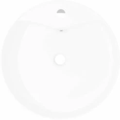 Lavandino Bagno In Ceramica Bianca Rotondo Con Foro Di Trabocco -Villeroyit Negozio 51084369 3