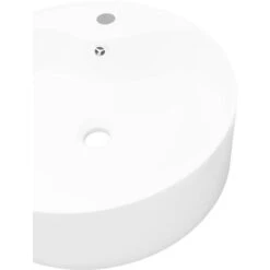 Lavandino Bagno In Ceramica Bianca Rotondo Con Foro Di Trabocco -Villeroyit Negozio 51084369 4