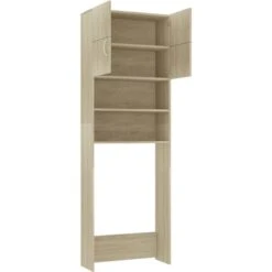 Mobile Per Lavatrice Rovere Sonoma 64x25,5x190 Cm In Truciolato -Villeroyit Negozio 51100083 5