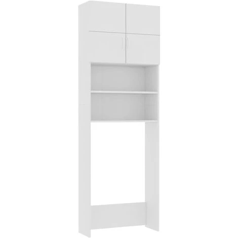 Mobile Per Lavatrice Bianco 64x25,5x190 Cm In Truciolato 4 Mobile Per Lavatrice Bianco 64x25,5x190 Cm In Truciolato - immagine 2