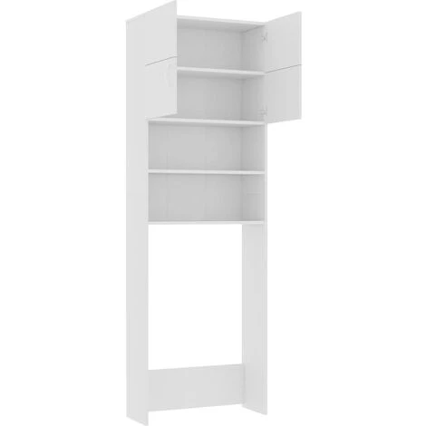 Mobile Per Lavatrice Bianco 64x25,5x190 Cm In Truciolato 7 Mobile Per Lavatrice Bianco 64x25,5x190 Cm In Truciolato - immagine 5