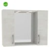 SPECCHIERA CON 2 PENSILI E ILLUMINAZIONE LED SAVINI DUE ROVERE BIANCO