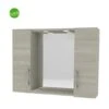 SPECCHIERA CON 2 PENSILI E ILLUMINAZIONE LED SAVINI DUE ROVERE GRIGIO
